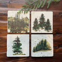 Load image into Gallery viewer, The Pines Travertine Coaster Set