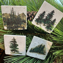 Load image into Gallery viewer, The Pines Travertine Coaster Set