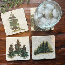 Load image into Gallery viewer, The Pines Travertine Coaster Set