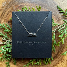 Load image into Gallery viewer, Sterling Silver Dipped CZ Mini Mountain Necklace