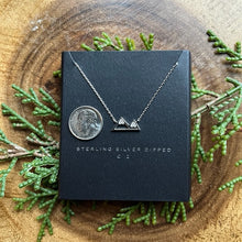 Load image into Gallery viewer, Sterling Silver Dipped CZ Mini Mountain Necklace