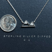 Load image into Gallery viewer, Sterling Silver Dipped CZ Mini Mountain Necklace