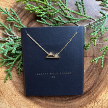 Load image into Gallery viewer, 14K Gold Dipped CZ Mini Mountain Necklace