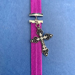 Rhinestone Cross Bookmark