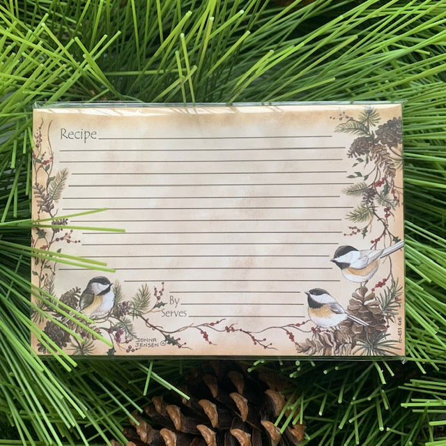 Chickadees In The Pines Recipe Cards